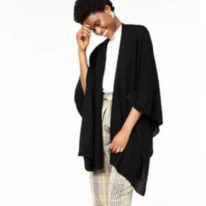100% Luxury CASHMERE Black Wrap, One Size